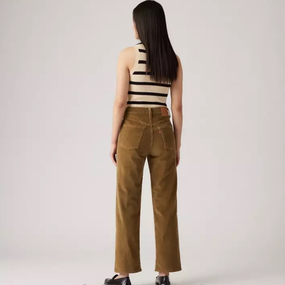 RIBCAGE STRAIGHT ANKLE CORDUROY WOMEN'S PANTS - Picture 3 of 6
